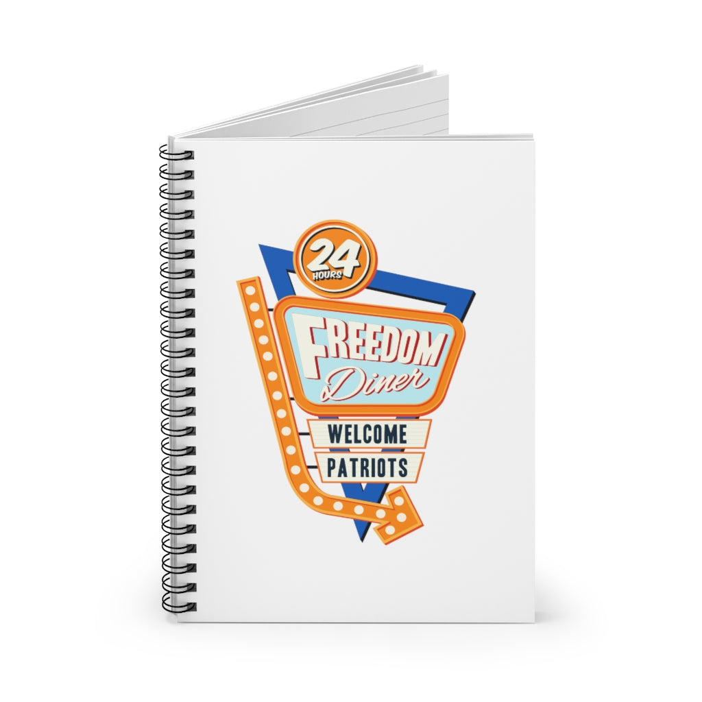 Freedom Diner Logo Spiral Notebook - Ruled Line